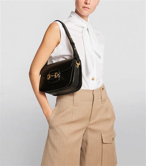 gucci cavallo|gucci leather shoulder bag.